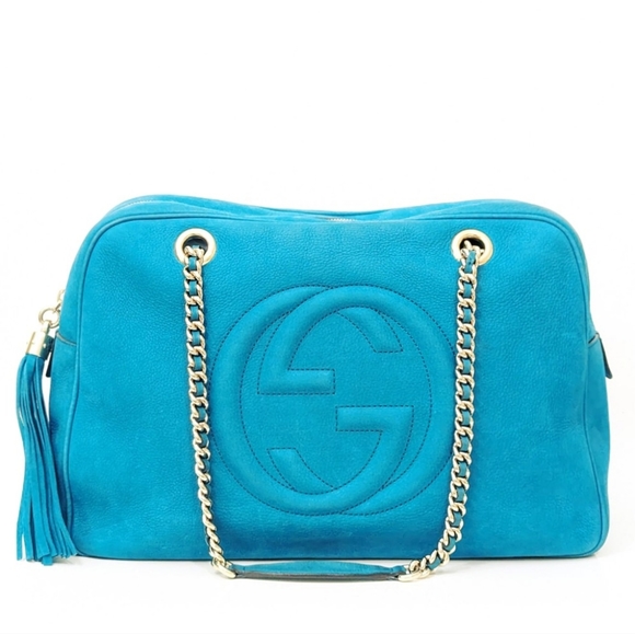 Gucci Handbags - ✨️💎Authentic Gucci soho nubuck shoulderbag teal color